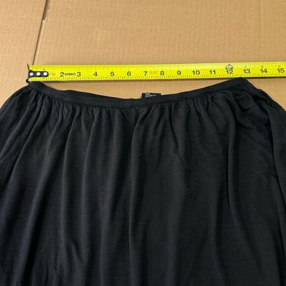 🍁 Diesel Women's Low High Fit and Flare Knee Length Skirt Asymmetrical Hem Black - Picture 13 of 15